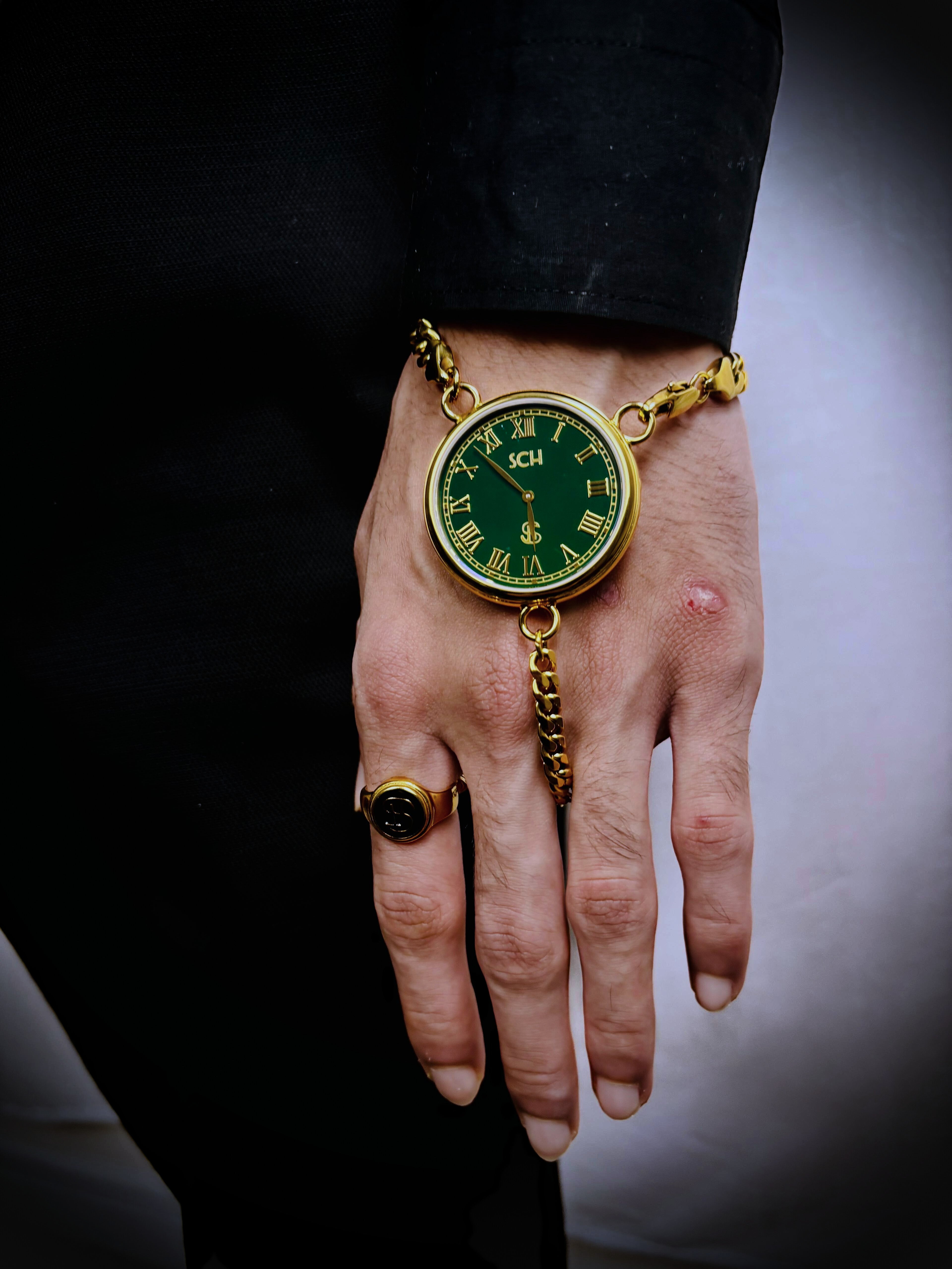 SCH Emerald Gold — Swiss Quartz Luxury Timepiece