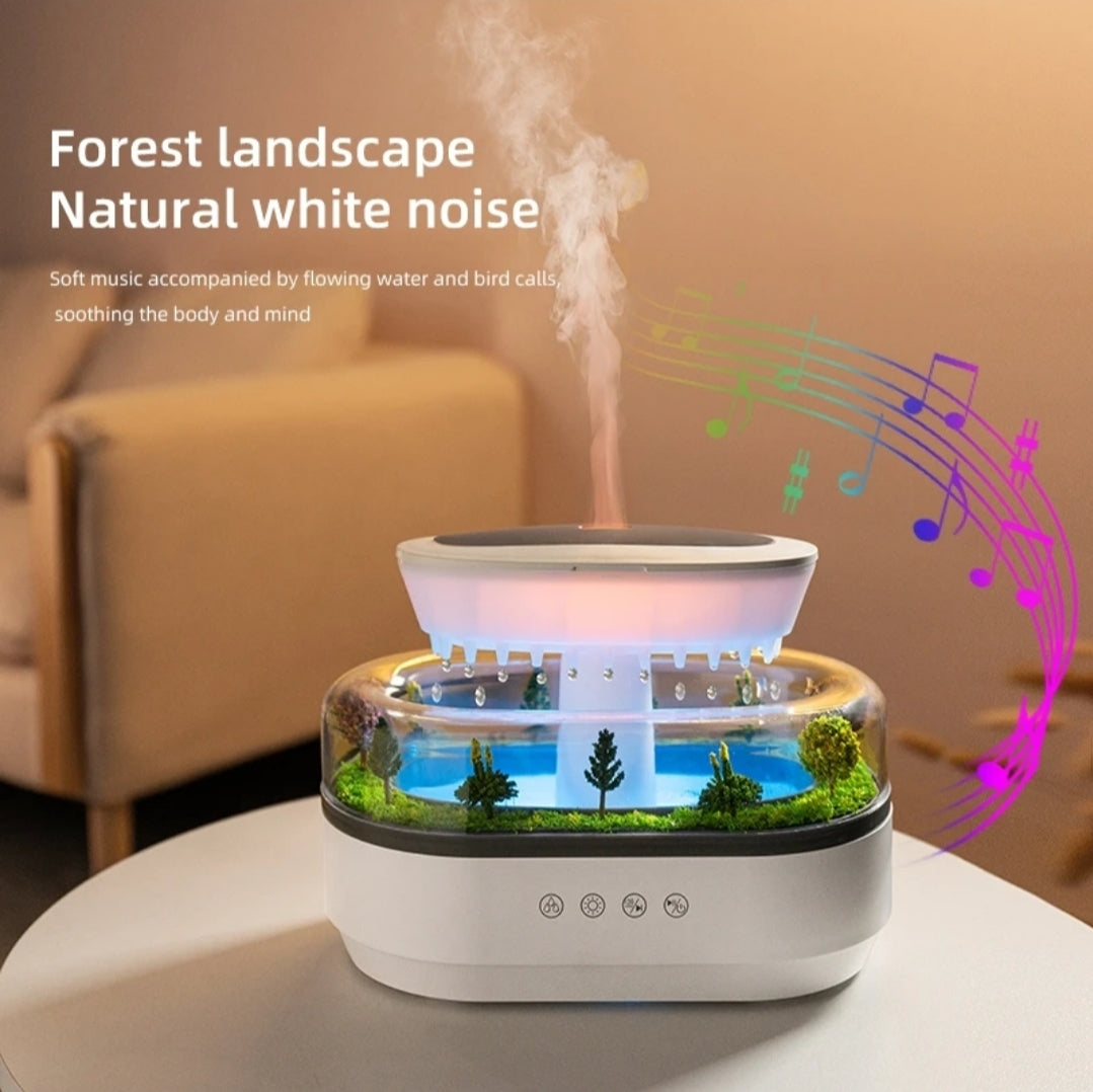 SCH Rain Cloud Aroma Diffuser & Cool Mist Humidifier with LED Light | Essential Oil Fragrance Air Purifier for Home & Bedroom ,Water drop